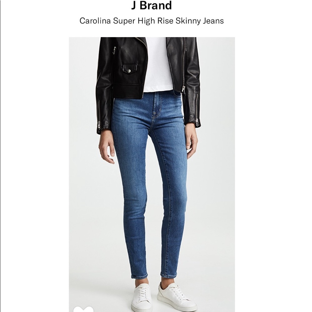 J Brand Carolina super high rise skinny jeans